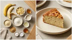 米粉でふんわり、甘さ控えめのグルテンフリーバナナケーキ—角切りバナナでしっとり食感