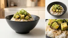 火を使わない簡単ねぎアボカド丼—塩昆布×ごま油でさっと味が決まるレシピ