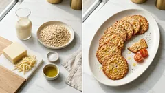 材料3つでパリッと香ばしい:豆乳×植物性チーズのオートミールクラッカー