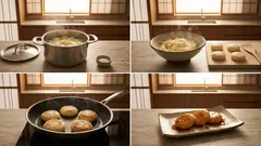 外カリッ中もっちり。じゃがいももちの甘辛みそだれ、フライパンで手軽に