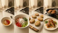 揚げずにこんがり。OMNIツナで作るタイ風フィッシュケーキと甘酸っぱ辛口ソース